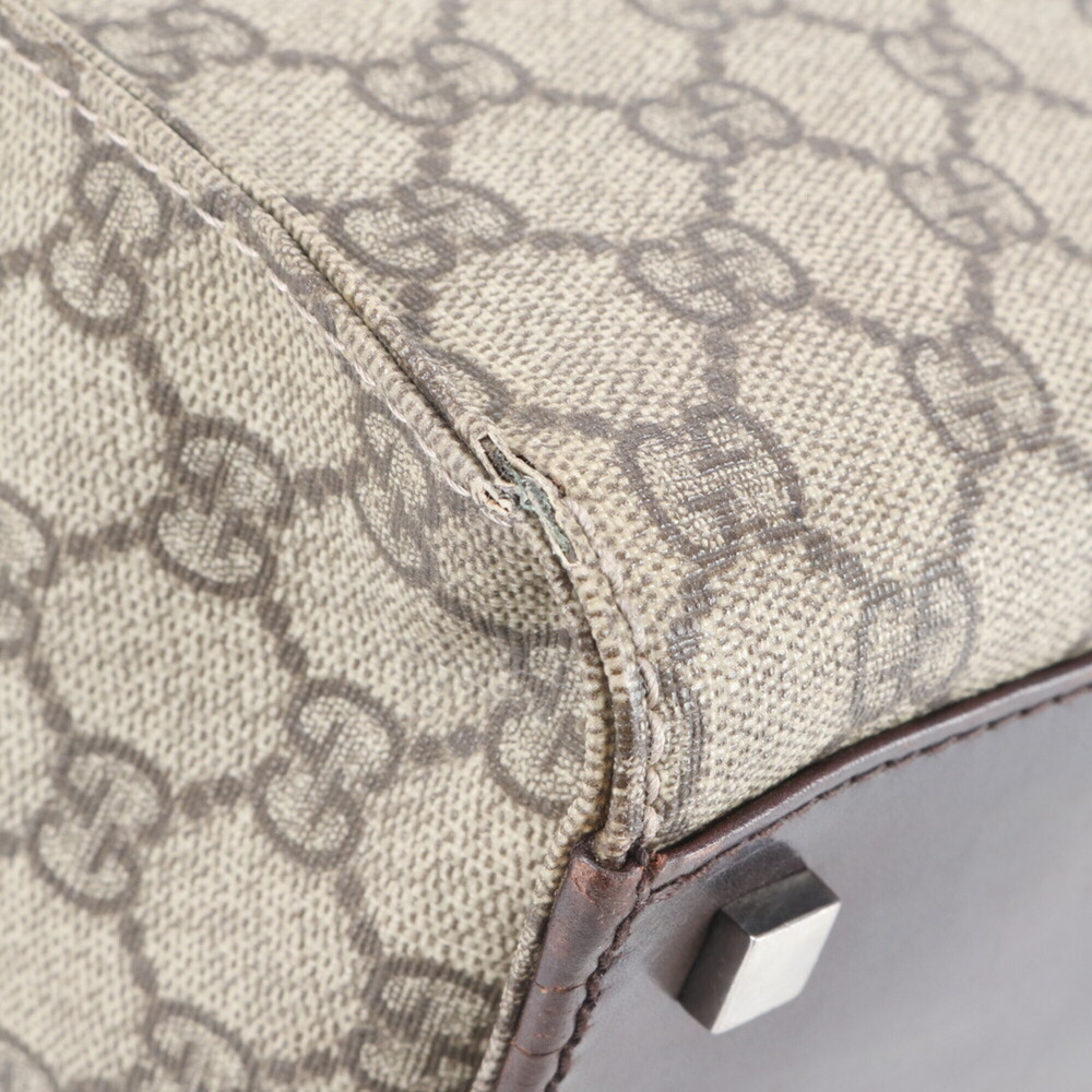 Gucci GG Supreme 91249 Leather Tote Bag, Handbag, Shoulder Brown, Women's - Picture 7 of 13